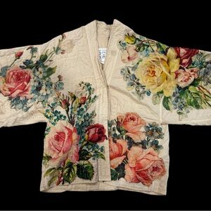 Magnolia Pearl Quilted Daigo Kimono Jacket in Moonlight -RARE & SOLD OUT - NWT